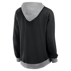 NHL Pittsburgh Penguins Logo Athletic Women's Hit It French Terry Full-Zip Hoodie - Black