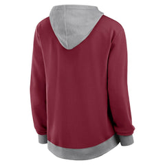 NHL Colorado Avalanche Logo Athletic Women's Hit It French Terry Full-Zip Hoodie - Burgundy