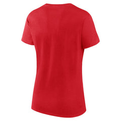 NHL Chicago Blackhawks Logo Athletic Women's Launch Scoop Neck T-Shirt - Red