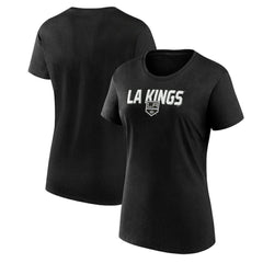 NHL Los Angeles Kings Logo Athletic Women's Launch Scoop Neck T-Shirt - Black
