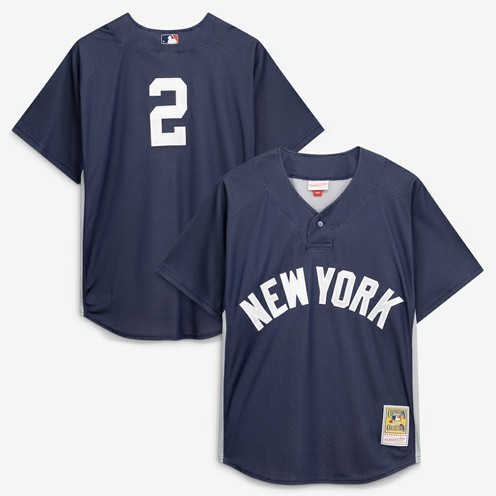 MLB Derek Jeter New York Yankees Mitchell & Ness Authentic Batting Practice Jersey - Navy
