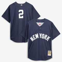 MLB Derek Jeter New York Yankees Mitchell & Ness Authentic Batting Practice Jersey - Navy