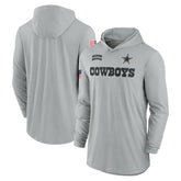 Dallas Cowboys 2024 Salute to Service Lightweight Dri-FIT Long Sleeve Hoodie T-Shirt Gray