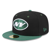 New York Jets New Era Flipside 2Tone 59FIFTY Fitted Hat Black/Green