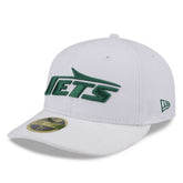New York Jets New Era Wordmark Omaha Low Profile 59FIFTY Fitted Hat White