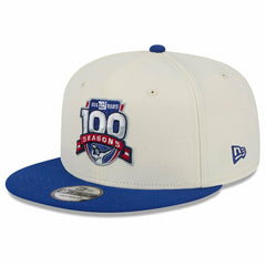 New York Giants New Era 100th Season Two-Tone 9FIFTY Snapback Hat Cream/Royal