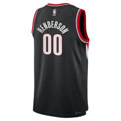 NBA Scoot Henderson Portland Trail Blazers Youth Swingman Jersey - Icon Edition - Black