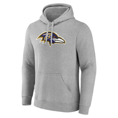 Lamar Jackson Baltimore Ravens Icon Player Name & Number Pullover Hoodie Gray