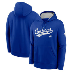 Dallas Cowboys Rewind Club Logo Pullover Hoodie Royal