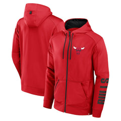 Chicago Bulls Baller Defender Performance Full-Zip Hoodie Red