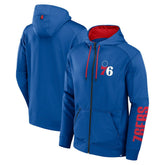 Philadelphia 76ers Baller Defender Performance Full-Zip Hoodie Royal
