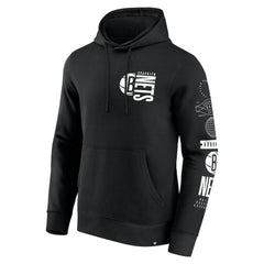 Brooklyn Nets Game Time Crossover Pullover Hoodie Black