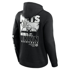 Brooklyn Nets Game Time Crossover Pullover Hoodie Black