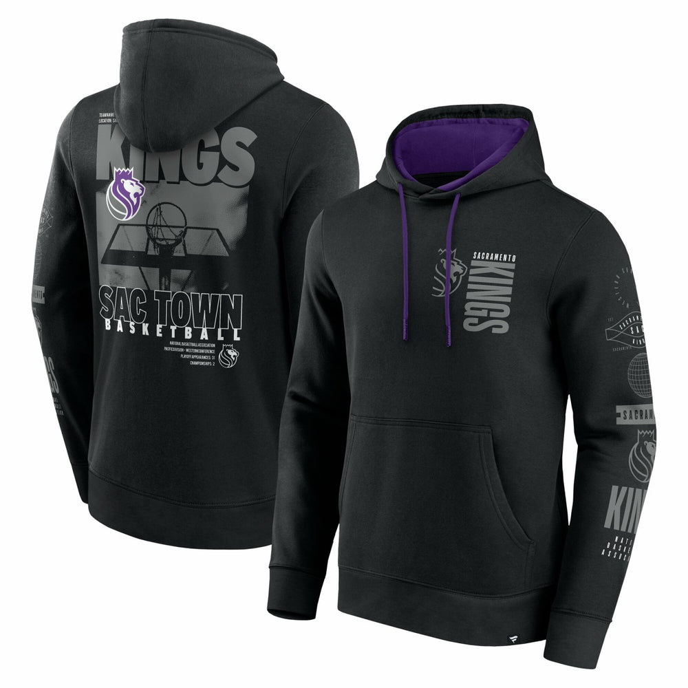 Sacramento Kings Game Time Crossover Pullover Hoodie Black
