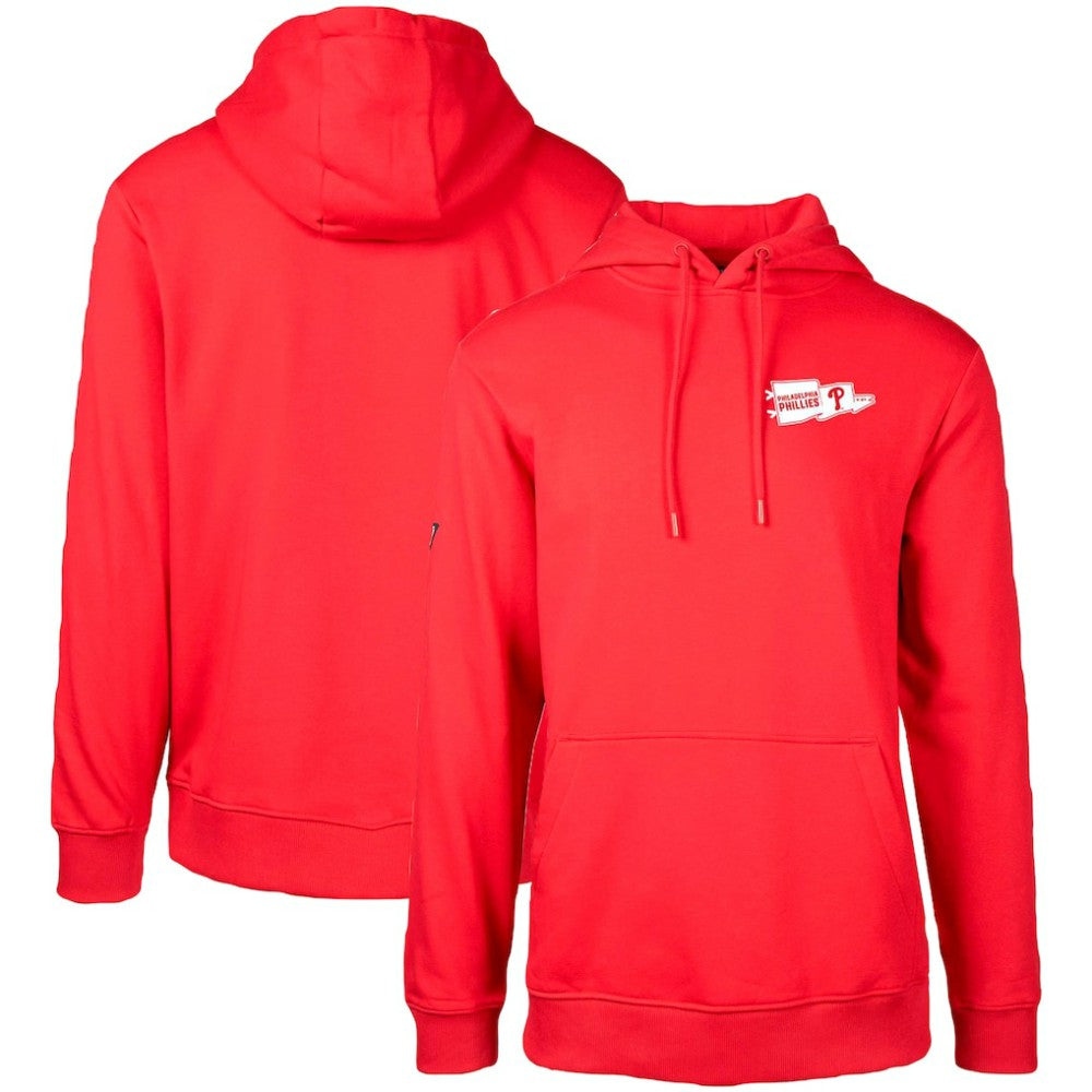 Philadelphia Phillies Levelwear Podium Rafters Pullover Hoodie - Red Hoodies