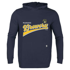 Milwaukee Brewers Levelwear Relay 2.0 Retro Pullover Hoodie - Navy Hoodies