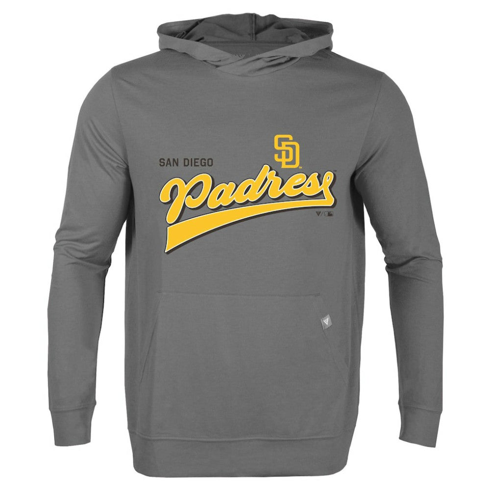 San Diego Padres Levelwear Relay 2.0 Retro Pullover Hoodie - Gray Hoodies