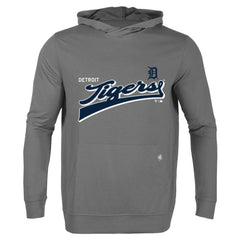 Detroit Tigers Levelwear Relay 2.0 Retro Pullover Hoodie - Gray Hoodies