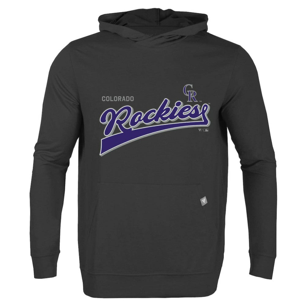 Colorado Rockies Levelwear Relay 2.0 Retro Pullover Hoodie - Black Hoodies