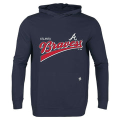 Atlanta Braves Levelwear Relay 2.0 Retro Pullover Hoodie - Navy Hoodies