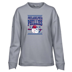 Philadelphia Phillies Levelwear Women's Fiona Inaugural Pullover Sweatshirt - Gray Pullover