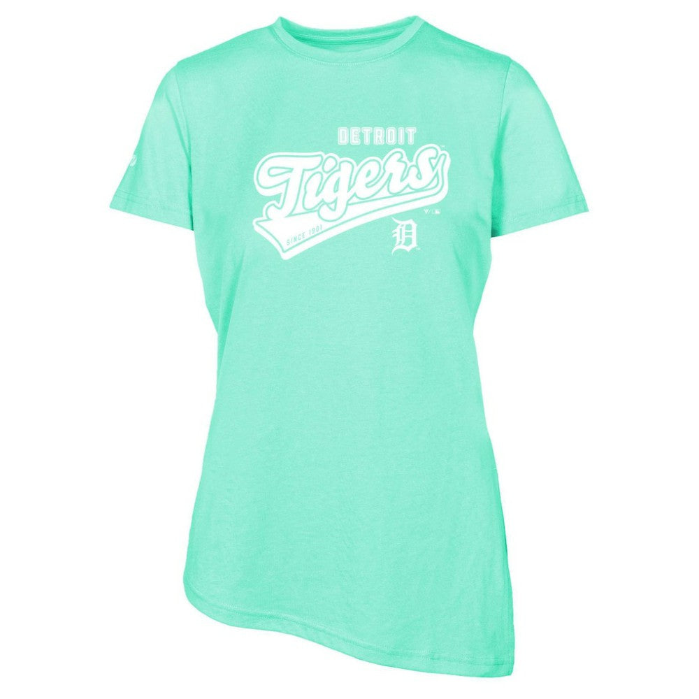 Detroit Tigers Levelwear Women's Birch Sweep T-Shirt - Mint T-shirts
