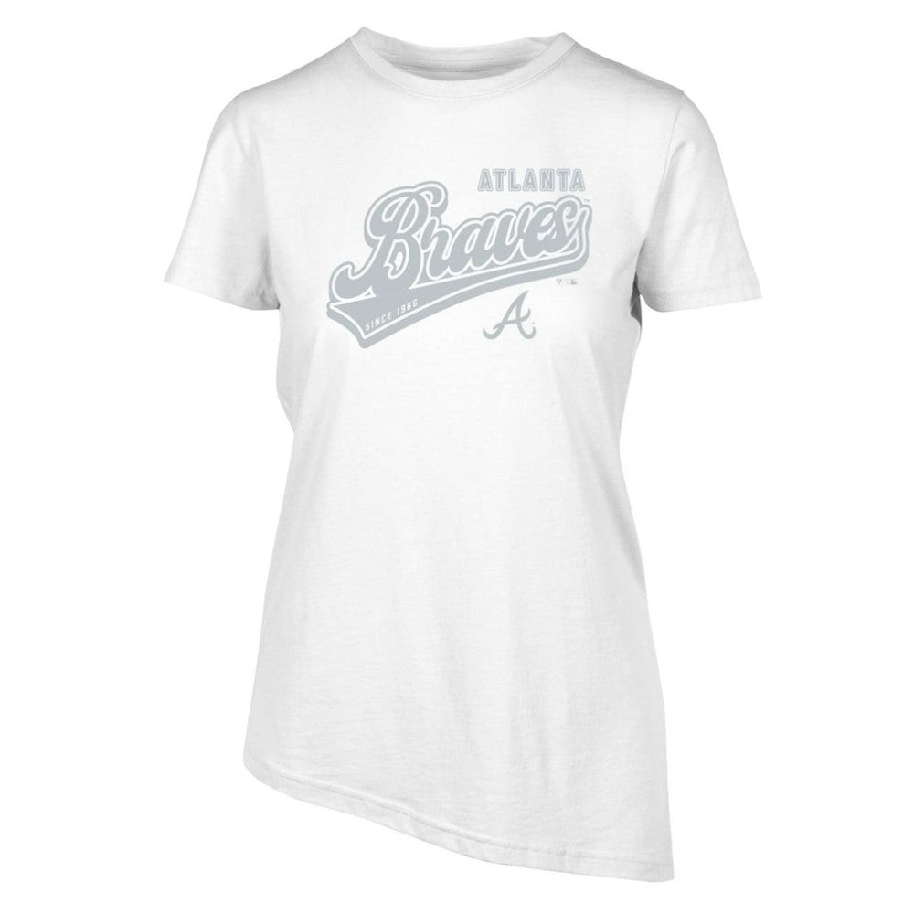 Atlanta Braves Levelwear Women's Birch Sweep T-Shirt - White T-shirts