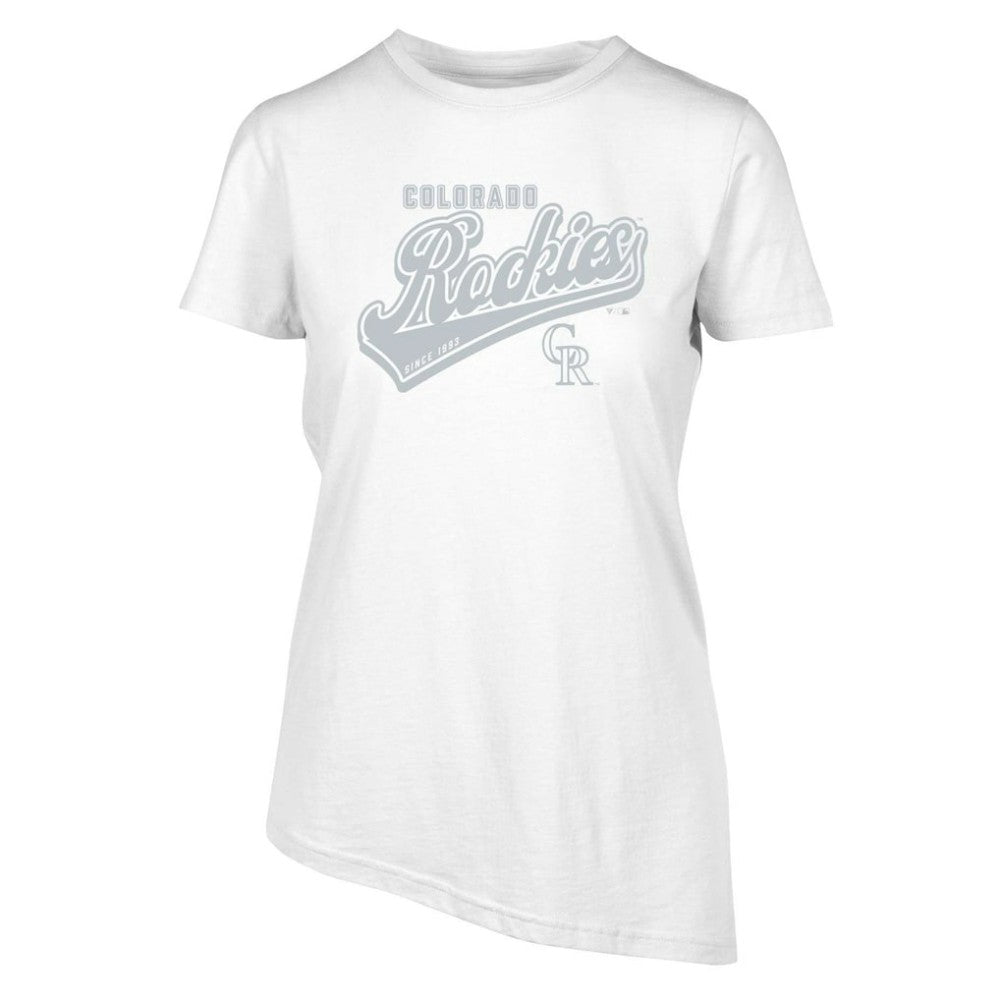 Colorado Rockies Levelwear Women's Birch Sweep T-Shirt - White T-shirts