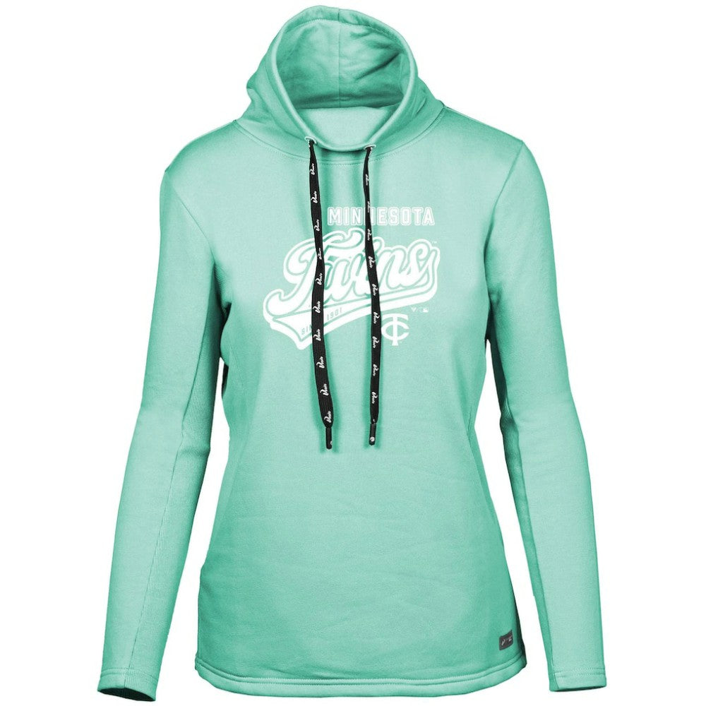 Minnesota Twins Levelwear Women's Loop Sweep Pullover Sweatshirt - Mint Pullover
