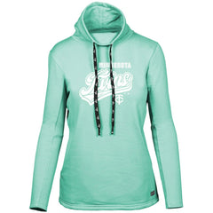 Minnesota Twins Levelwear Women's Loop Sweep Pullover Sweatshirt - Mint Pullover