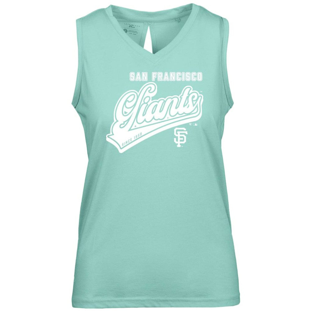 San Francisco Giants Levelwear Women's Paisley Sweep V-Neck Tank Top - Mint Tanks