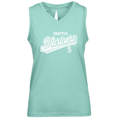 Seattle Mariners Levelwear Women's Paisley Sweep V-Neck Tank Top - Mint Tanks