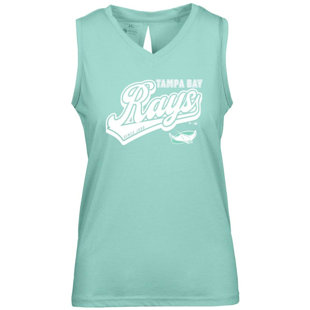 Tampa Bay Rays Levelwear Women's Paisley Sweep V-Neck Tank Top - Mint Tanks