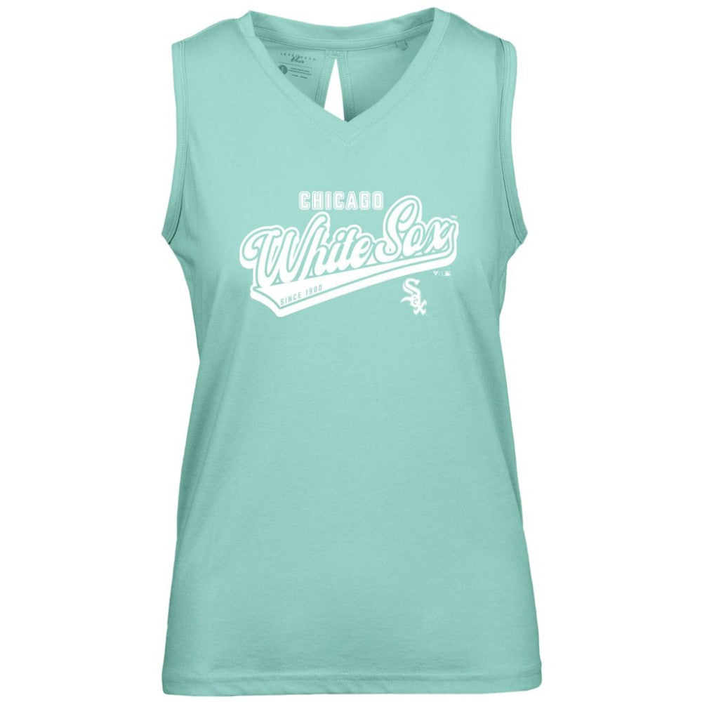 Chicago White Sox Levelwear Women's Paisley Sweep V-Neck Tank Top - Mint Tanks