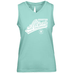 Houston Astros Levelwear Women's Paisley Sweep V-Neck Tank Top - Mint Tanks