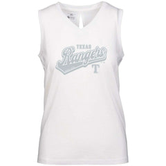 Texas Rangers Levelwear Women's Paisley Sweep V-Neck Tank Top - White Tanks