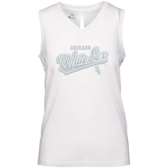 Chicago White Sox Levelwear Women's Paisley Sweep V-Neck Tank Top - White Tanks