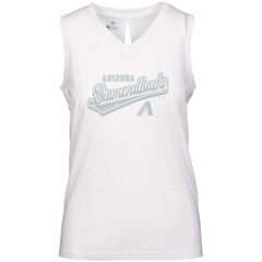 Arizona Diamondbacks Levelwear Women's Paisley Sweep V-Neck Tank Top - White Tanks