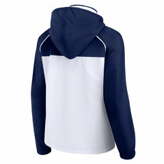 Minnesota Timberwolves Women's Anorak Raglan Full-Zip Hoodie Jacket White/Navy