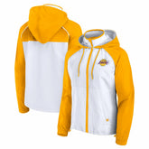 Los Angeles Lakers Women's Anorak Raglan Full-Zip Hoodie Jacket White/Gold