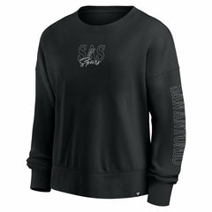 San Antonio Spurs Women's Oversized Game Day Pullover Sweatshirt Black