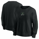 Milwaukee Bucks Women's Oversized Game Day Pullover Sweatshirt Black