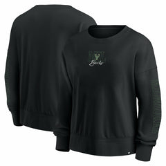 Milwaukee Bucks Women's Oversized Game Day Pullover Sweatshirt Black