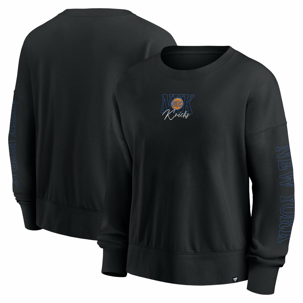 New York Knicks Women's Oversized Game Day Pullover Sweatshirt Black