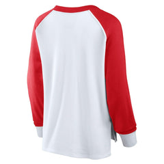 Chicago Bulls Women's Open Lane Waffle Long Sleeve V-Neck T-Shirt White