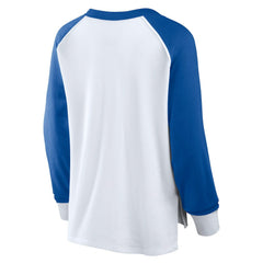 Philadelphia 76ers Women's Open Lane Waffle Long Sleeve V-Neck T-Shirt White