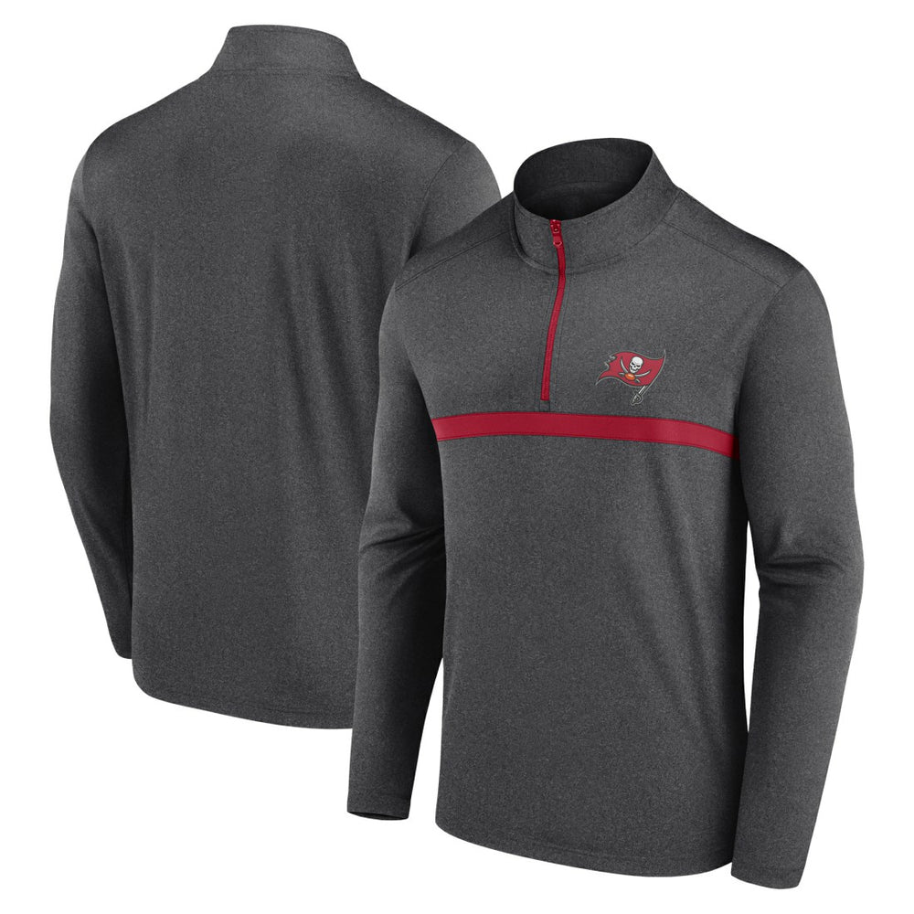 Tampa Bay Buccaneers Head-to-Head Quarter-Zip Pullover Heather Charcoal