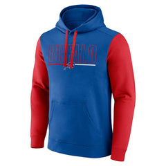 Buffalo Bills Outline Pullover Hoodie Royal/Red