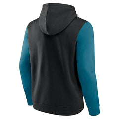 Jacksonville Jaguars Outline Pullover Hoodie Black/Teal