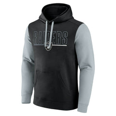 Las Vegas Raiders Outline Pullover Hoodie Black/Silver
